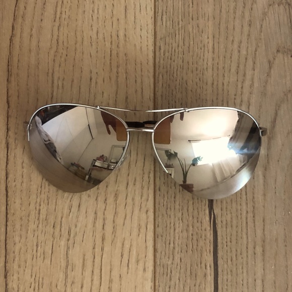 Badgley Mischka Gold Perry Aviator Sunglasses - Picture 2 of 2